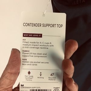 Athleta Tops - ATHLETA | Contender support top M dark teal Athleta Tops - ATHLETA | Contender support top M dark teal